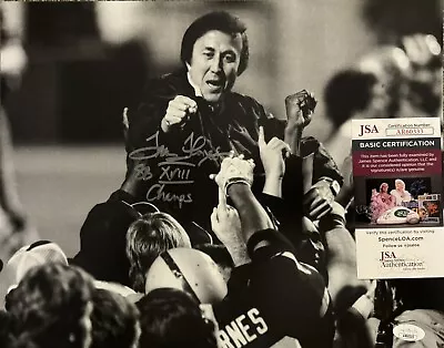 Tom Flores Signed 11x14 Photo JSA COA Oakland Vegas Raiders Super Bowl Inscripti • $42