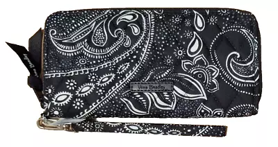 NWT Vera Bradley RFID Accordion Wristlet Zip-Around Wallet In Stellar Paisley • $23.99