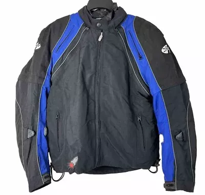 Joe Rocket Padded Motorcycle Jacket Men’s Size M Black/Blue Padded Armor • $99