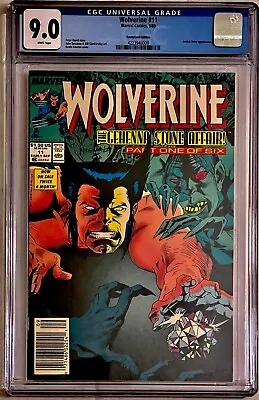 1989 Marvel Wolverine #11 Cgc 9.0 Jessica Drew - Rare Newsstand Edition!! • $24.99