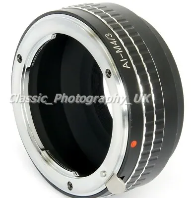 Nikon F NIKKOR Lens On MICRO 4/3 Olympus OM-D Panasonic LUMIX Micro 4/3 Adapter • £25.22