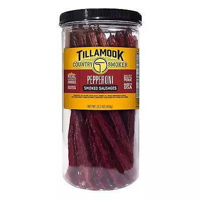 Real Hardwood Smoked Sausages Pepperoni 15.2 Ounce Tall Jar 20 Count • $23.89