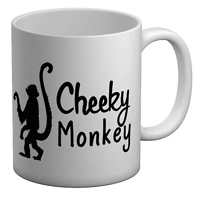 Cheeky Monkey White 11oz Mug Cup • £6.99