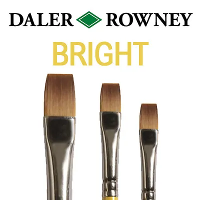 Daler Rowney System 3 Acrylic Bright Long Handle Paint Brushes • £6.99