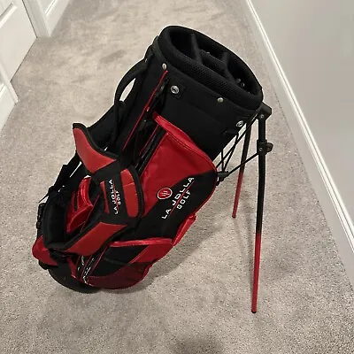 La Jolla Kids Junior Youth Stand Golf Club Bag 6 Way 32” Red Black Dual Strap • $25