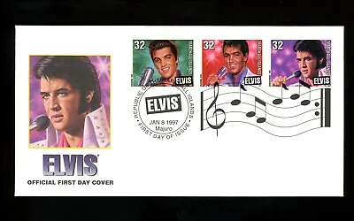 Postal History Marshall Islands #608 FDC Elvis Presley Music 1996 Majuro • $5.99