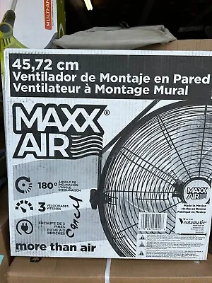 Maxx Air Wall Mount Fan  18  Commercial Grade For Garage • $60