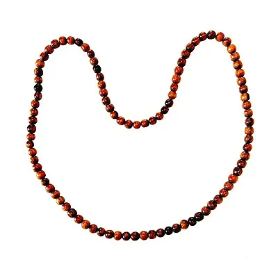 Hawaiian Jewelry Hand Made 6-8mm Koa Wood Bead Lei Necklace  Maui Hawaii 32  • $48.95