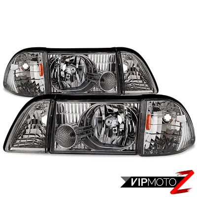 1987-1993 Ford Mustang LX GT SVT  Factory Style  6-Piece Chrome Headlights SET • $117.95