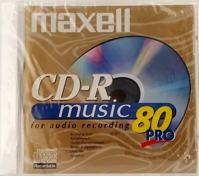 £8.99 • Buy Maxell CD-R80 PRO Audio Music 80 Mins CD-R Blank Recordable Disc - NEW