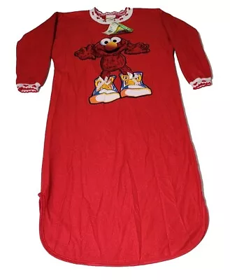 Sesame Street Elmo Junior Girl’s Size L (12-14) Nightgown Red Sleep Lounger New • $34.99