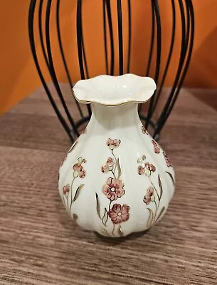 Zsolnay Foral Handpainted Porcelain Guilded Vase • $50