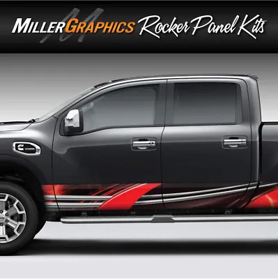 Truck Graphic #105 Rocker Panel Decal Wrap Kit Truck SUV - 2 Sizes 5 Colors • $79.95