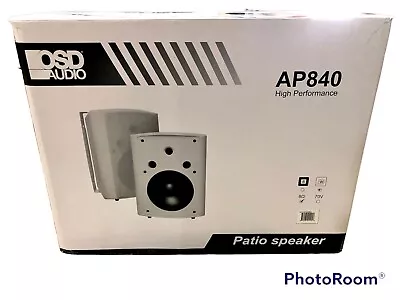 OSD Audio Outdoor Patio Speaker 8  Pro Stereo Pair White AP840 • $330