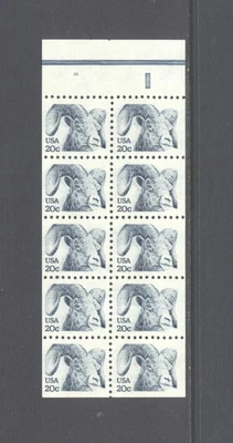$39.99 • Buy SCOTT#1949a, 20c BIGHORN SHEEP PANE OF 10, SCARCE PLT.#26. VF & NH.