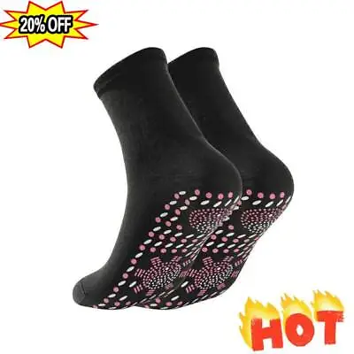 £2.08 • Buy Self Heating Tourmaline Magnetic Therapy Health Socks Foot Pain Warmth Black-