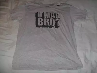 U MAD BRO? Grey T-Shirt Adult XX-Large  New With Tags Black Matter Hot Topics • $21