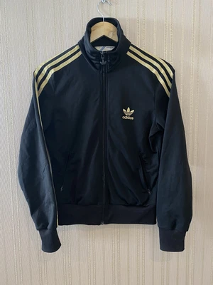 $35 • Buy Vintage Adidas 90s Gold And Black Womens Full Zip Jacket Size 10 GC