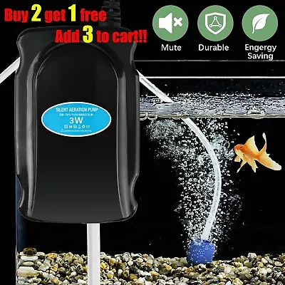 Oxygen Air Pump Fish Tank Silent Air Pump Stone Aerator Hydroponic Oxygen Indoor • $11.95