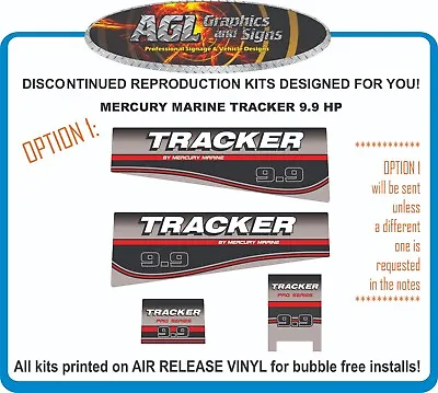 MERCURY MARINE TRACKER 9.9 HP Reproduction Decal Kit Also 25 • $47.25