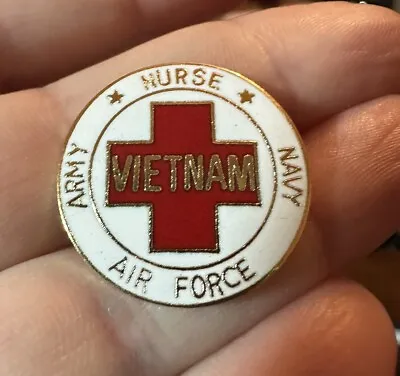 Vietnam Nurse Military Army Navy Air Force Hat Lapel Pin American Red Cross ? • $12