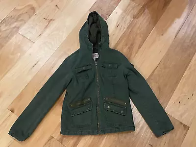 Women's Army Green Mossimo Lined Heavy Hoodie Jacket S/p • $15.99