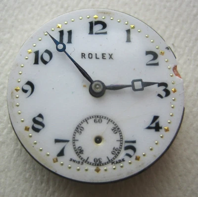 £11 • Buy Antique ROLEX Wrist Watch Movement 15 Rubies Swiss Made Enamel Dial C.1920s-30's