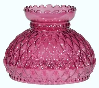 Student Lamp Shade 7  Cranberry Diamond Quilted Glass Wall Chandelier Desk Table • $49.95