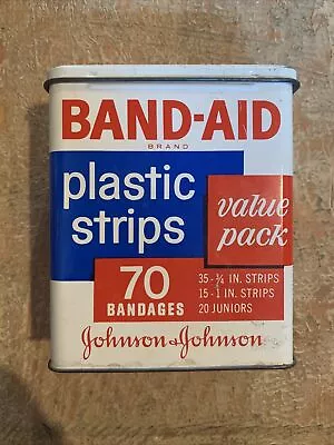 Vintage Empty Band-Aid Metal Tin Box Johnson & Johnson USA • $10