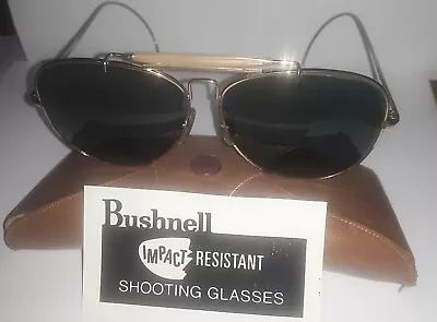 Bausch & Lomb Aviator Bushnell Shooting Glasses Impact Resist Vintage Sunglasses • $131.25