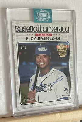 2024 Topps Archives Heritage Eloy Jimenez Autograph 1/1!! 🔥🔥 • $25.99