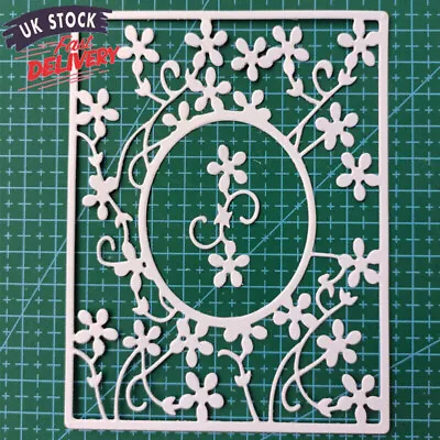 £5.63 • Buy Flowers Background Frame Metal Cutting Dies Scrapbooking Paper Craft Card Making
