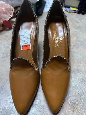 Vintage Felipe Women’s 5.5 Caramel Heels/made In Spain/never Worn NOS • $9.97