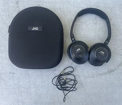 JVC Noise Cancelling Stereo Headphones With Case & Cord HA-NC250 Wired USED • $15.20