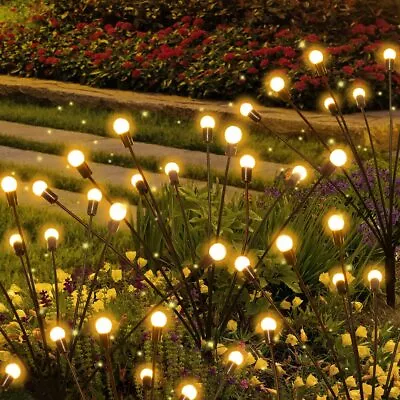 2Pack LED Solar Firefly Light Waterproof Swaying Lamp Outdoor Landscape Decor • $11.99