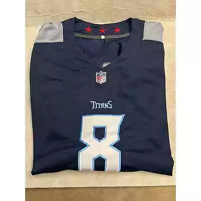 Tennessee Titans Nike On Field NFL Navy Bl #8 Marcus Mariota Size XXL Jersey  • $35