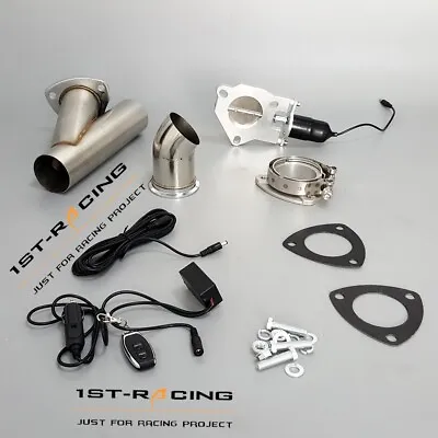 2.5'' 63mm Stainless Steel Electric Exhaust Cutout Valve+Remote Control System • $131.59