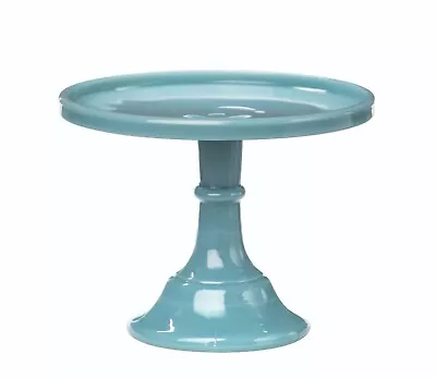 Mosser Glass USA Vintage Style Cake Stand Georgia Blue 9 Inch • $57.95