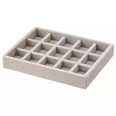 MUJI For Acrylic Case Velor Inner Box Partition Lattice Gray 15.5×12×2.5cm NM • $19.80