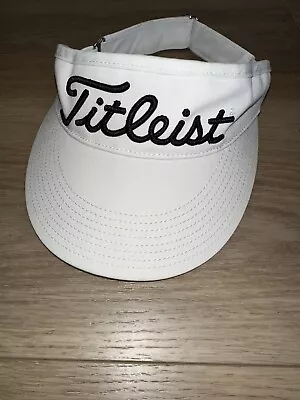 Titleist White Golf Visor Embroidered Hat Adjustable Pro V1 Masters Augusta • $19.99