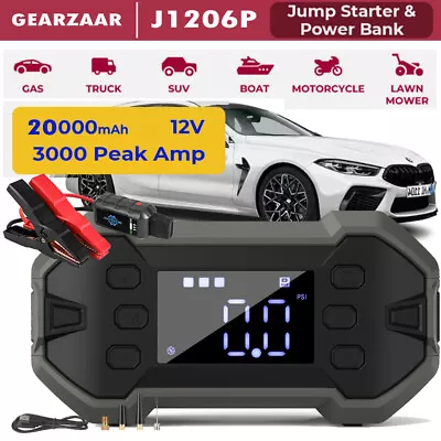 View Details 3000A 150PSI Jump Starter With Air Compressor Power Bank Battery Charger Booster • 105.99£