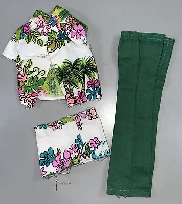 Barbie Ken Doll Vacation Outfit 7760 Hawaiian Shirt Pants Shorts Vintage • $29.99