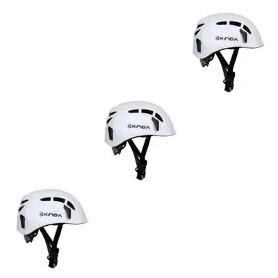 1/2/3 Durable Rock Climbing Caving Kayaking Rappelling Helmet White Safety Gear • $71.69