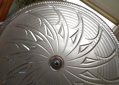 Gorgeous Stylized Sunburst Glass Art Deco MCM Ceiling Light Shade Cover Glass • $24.99
