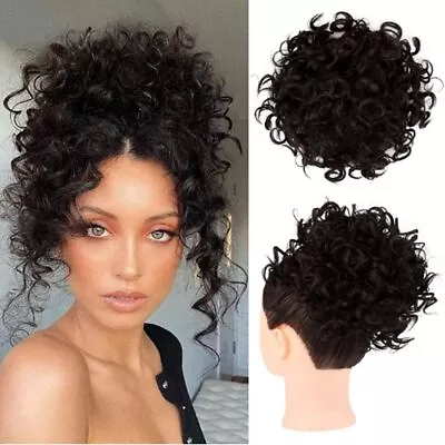 £5.41 • Buy Messy Bun Hair Piece For Women Synthetic Hair Extensions Large Curly Messy Bun