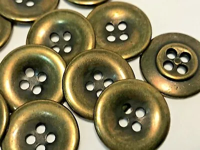 New Antique Brass Finish Metal Buttons Sizes 13/1611/161/2  7/16  #AB3 • $2.99