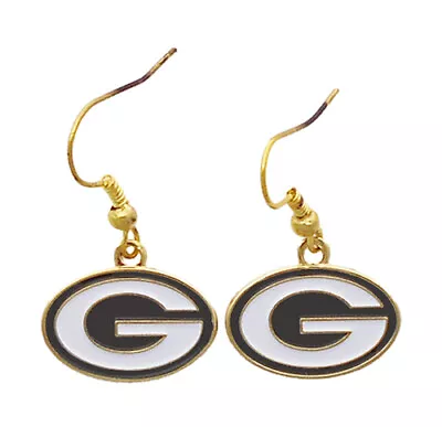 Green Bay Packers NFL Aminco Dangle Logo Earrings • $7.15