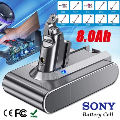 £22.99 • Buy 21.6V 8000mAh Li-ion Battery For DYSON V6 Animal SV03 SV09 SV04 DC58 DC59 SV06