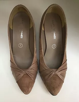 Stylish Lilley & Skinner Taupe Suede High Heel Shoes Size 7 • £7.99