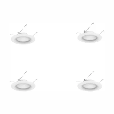 EcoSmart Recessed Lighting Trims 6  White Dimmable LED (4-Pack) 5000K Daylight • $39.77